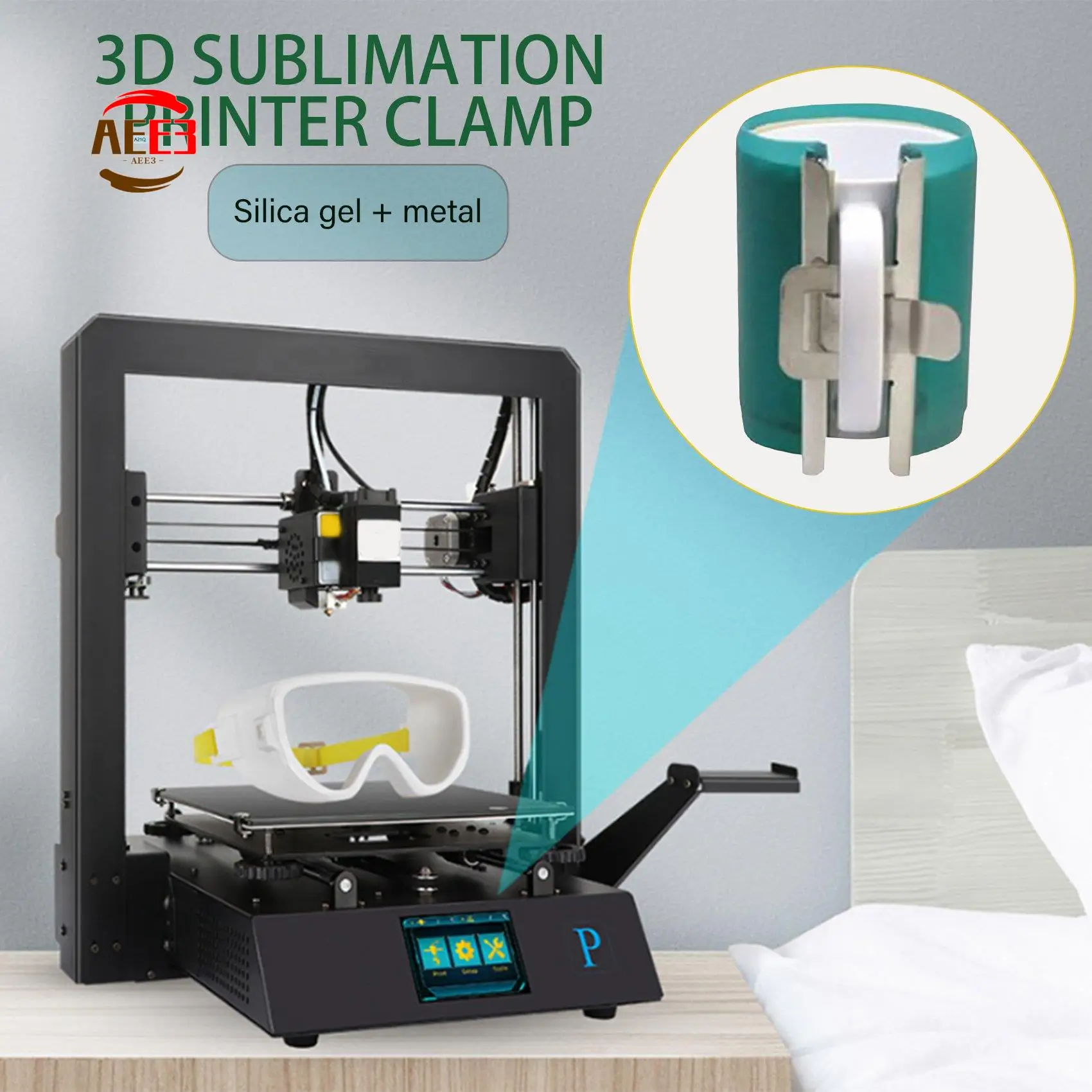 AEE3-3Pcs 3D Sublimation Printer Silicon Mug Wraps Clamps 11OZ Mug Silicone Mould Fixture Mug For 3D Sublimation Mug Printing