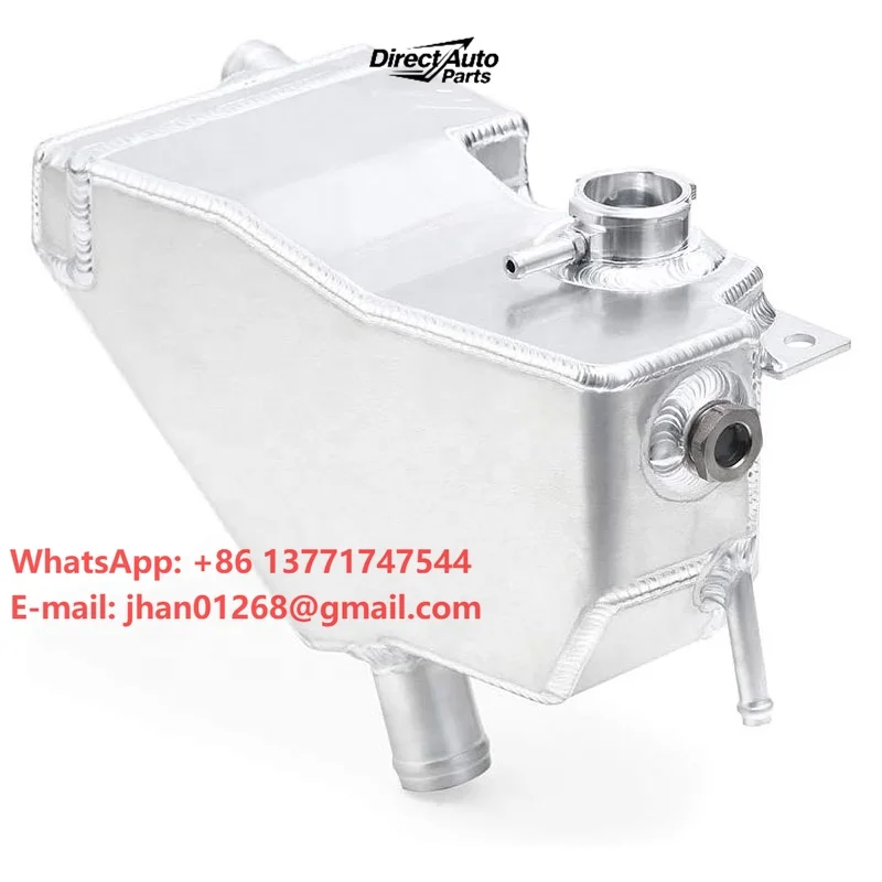 Coolant Overflow Tank Aluminum Degas Tank Kit, Compatible With 2011-2019 Fo-rd 6.7L Powerstroke, Natural
