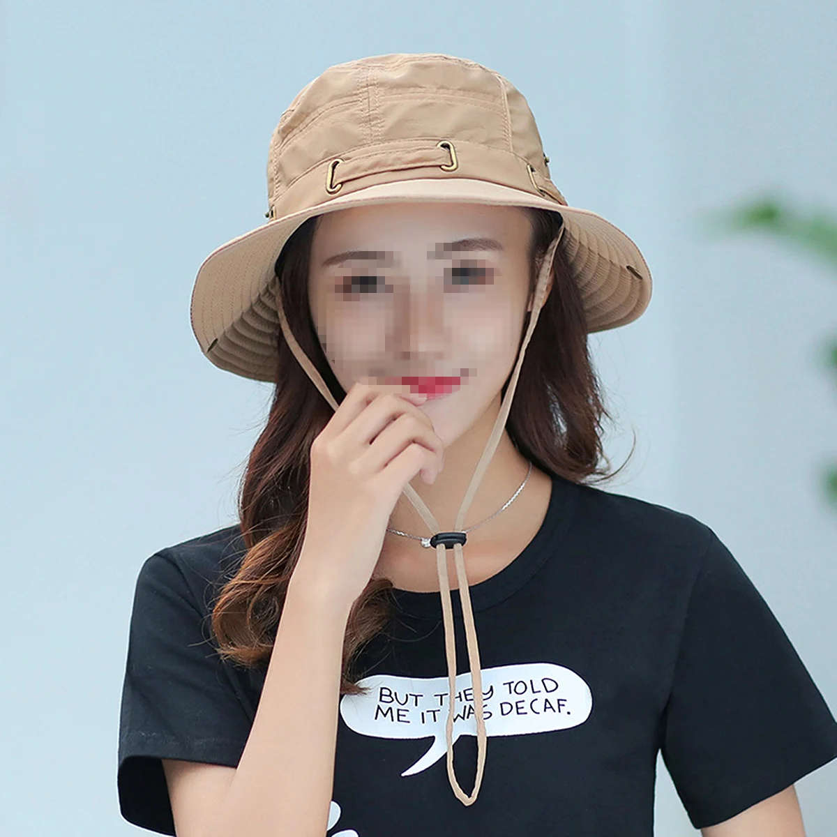 

Khaki Uv Bucket Hat Wide Brim Sunhat for Men Women Fishing Hiking Camping Lightweight
