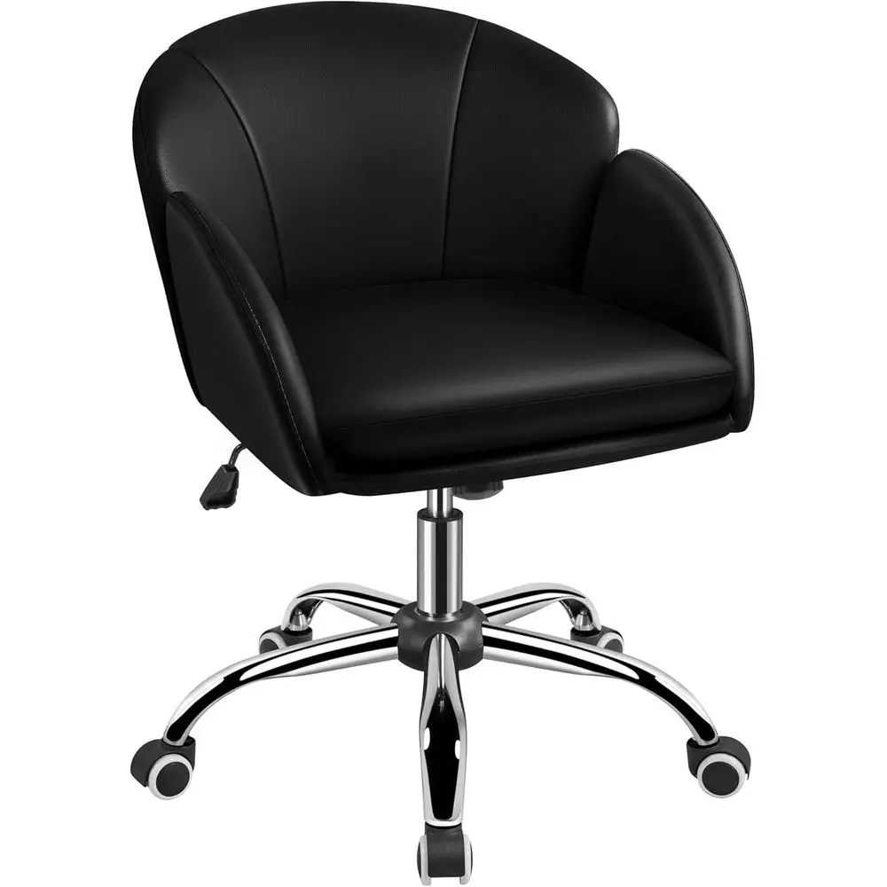 

Cute Petal Desk Chair Home Oice Chair Swivel Leather Desk Chair Makeup Vanity with Armrests or Bedroom ern Computer Rollin