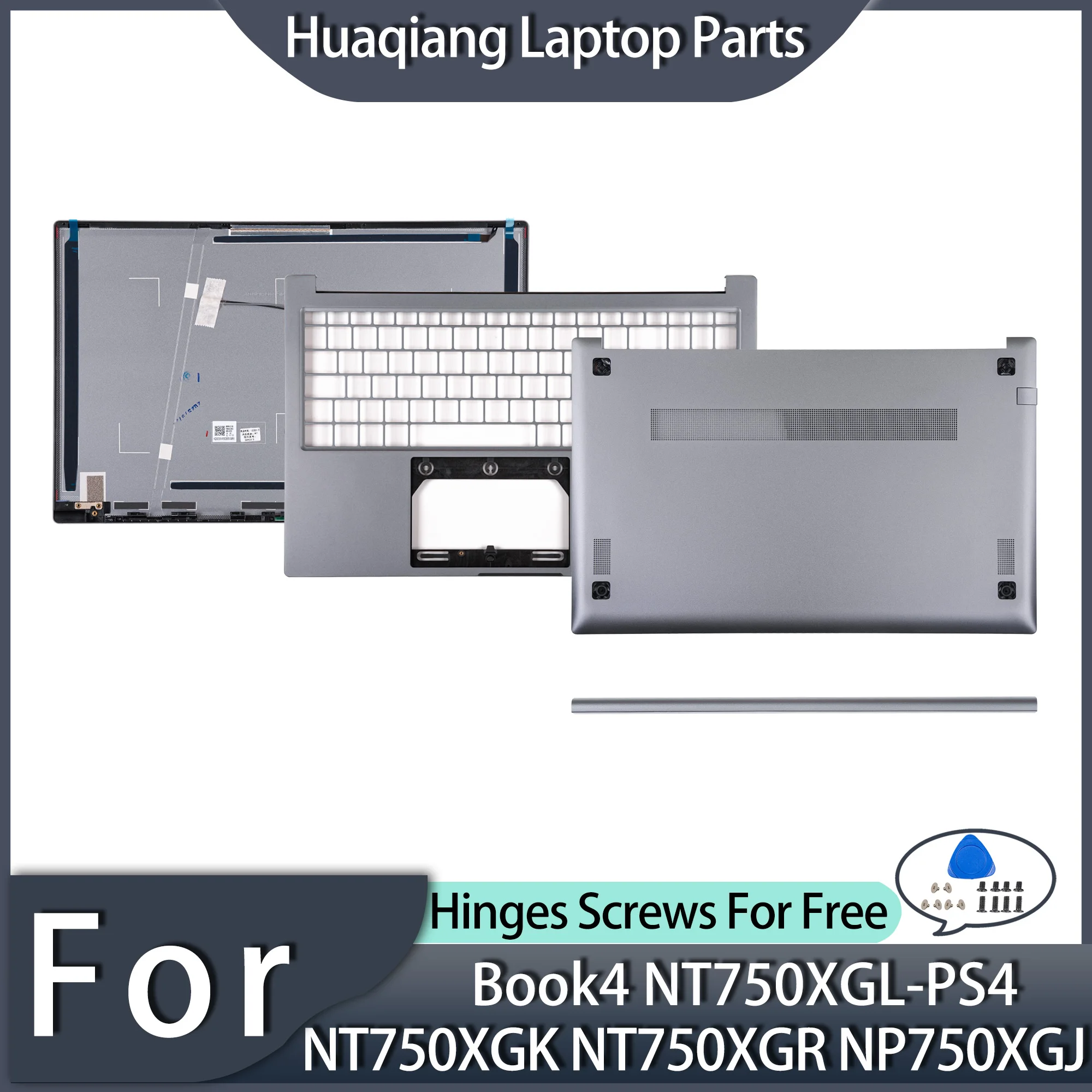 

Чехол для ноутбука Galaxy Book4 NT750XGL-PS4 NT750XGK NT750XGR NP750XGJ, задняя крышка LCD-экрана, нижний корпус, крышка шарниров