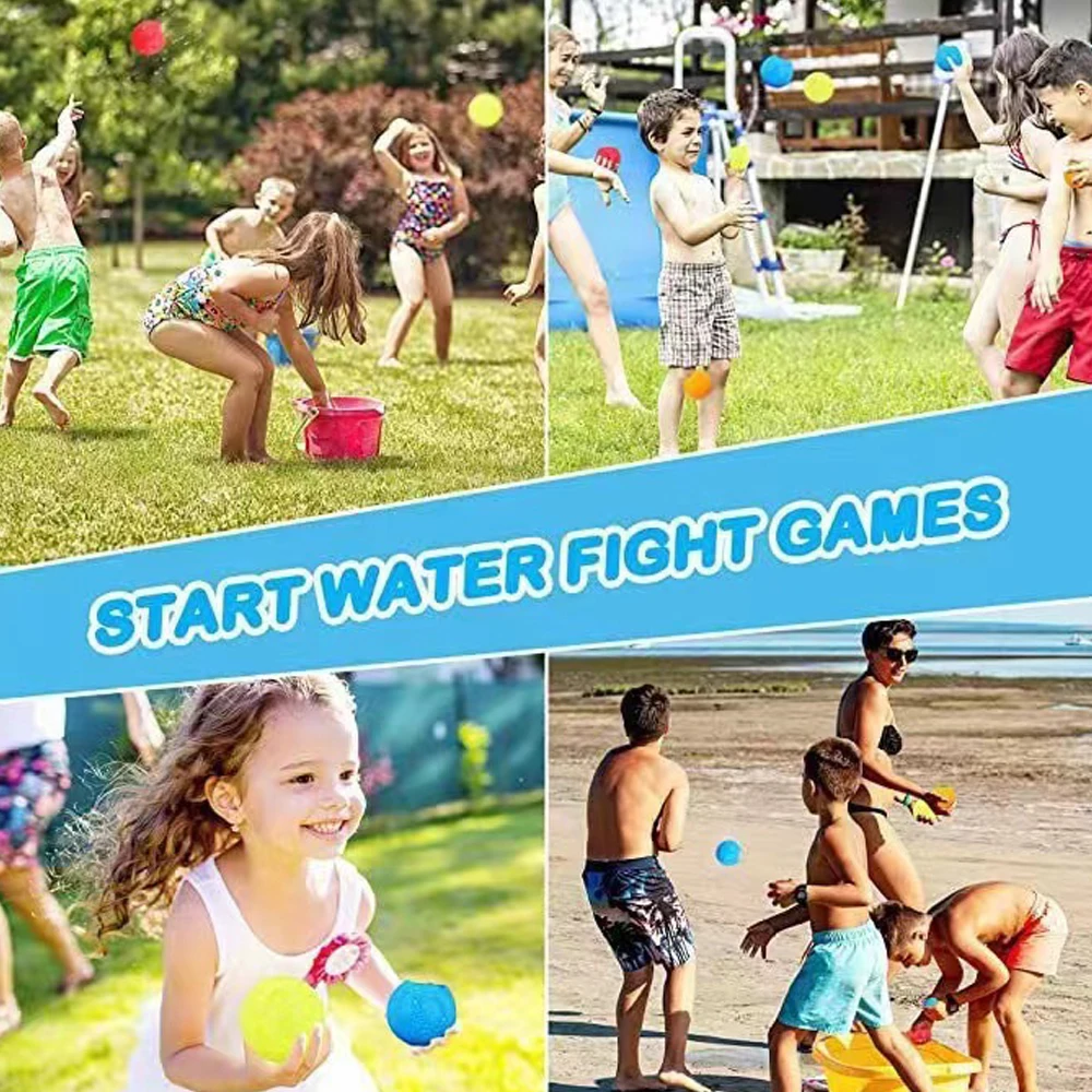 12/6/3/1 pçs balões de água reutilizáveis magnéticos preenchimento rápido auto vedação bola de água brinquedo ao ar livre verão piscina bolas de água