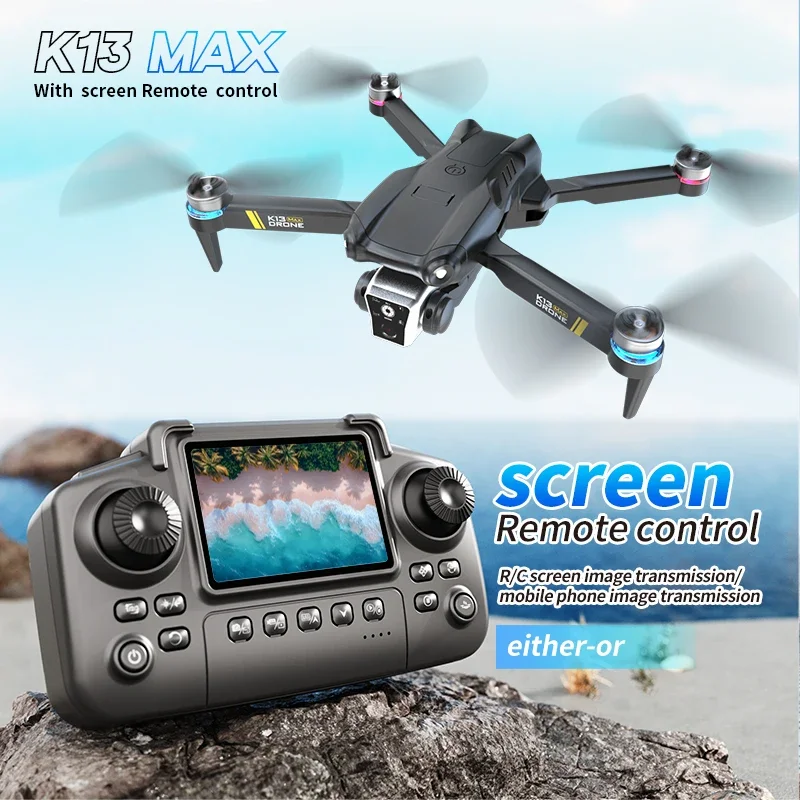 K13 MAX RC Drone Professinal 8K Telecamere HD WIFI FPV Altezza Tenere Gesto Fotografia Quadcopter Schermo Telecomando Giocattoli Regali