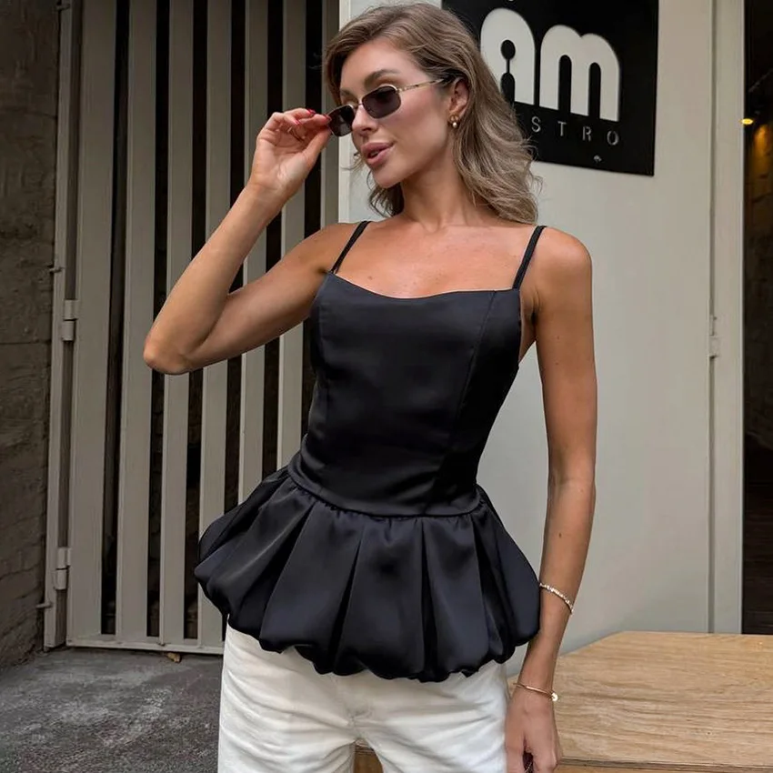 2026 New Women A‑Line Spaghetti Strap Cami Top, Solid Color Slim Fit Sleeveless Tank Top, Elegant Commuter Casual Camisole