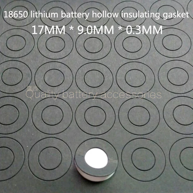 100 sztuk 18650 bateria litowa pozytywna elektroda pusta płaska głowica podkładka izolacyjna meson 18500 pozytywna powierzchnia pad 17*9.0*0.3