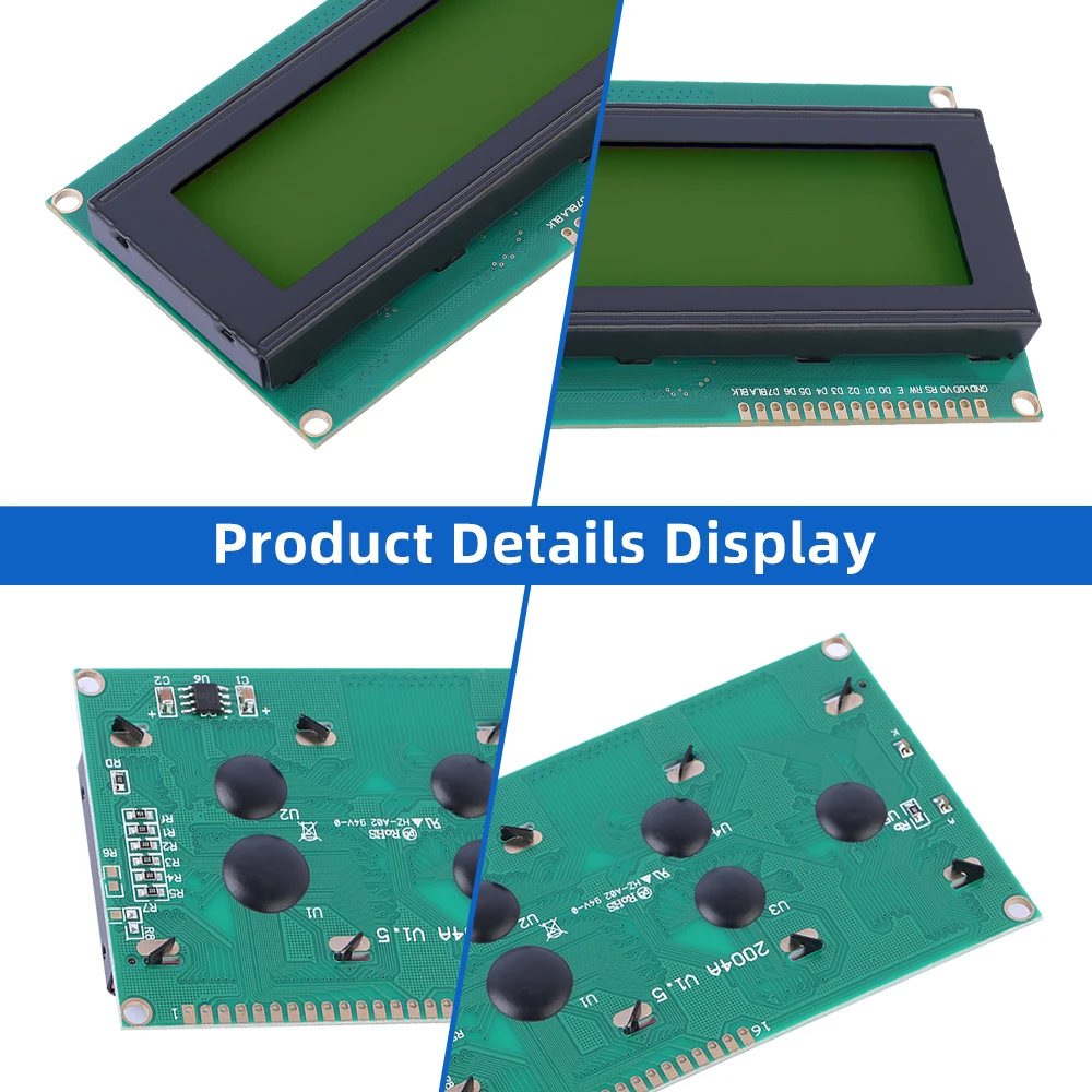 Russian Yellow Green Film 2004A 3.3V Industrial Control Industrial Display LCD Screen 4*20 4X20 ST7066U LCD/LCM Display Screen