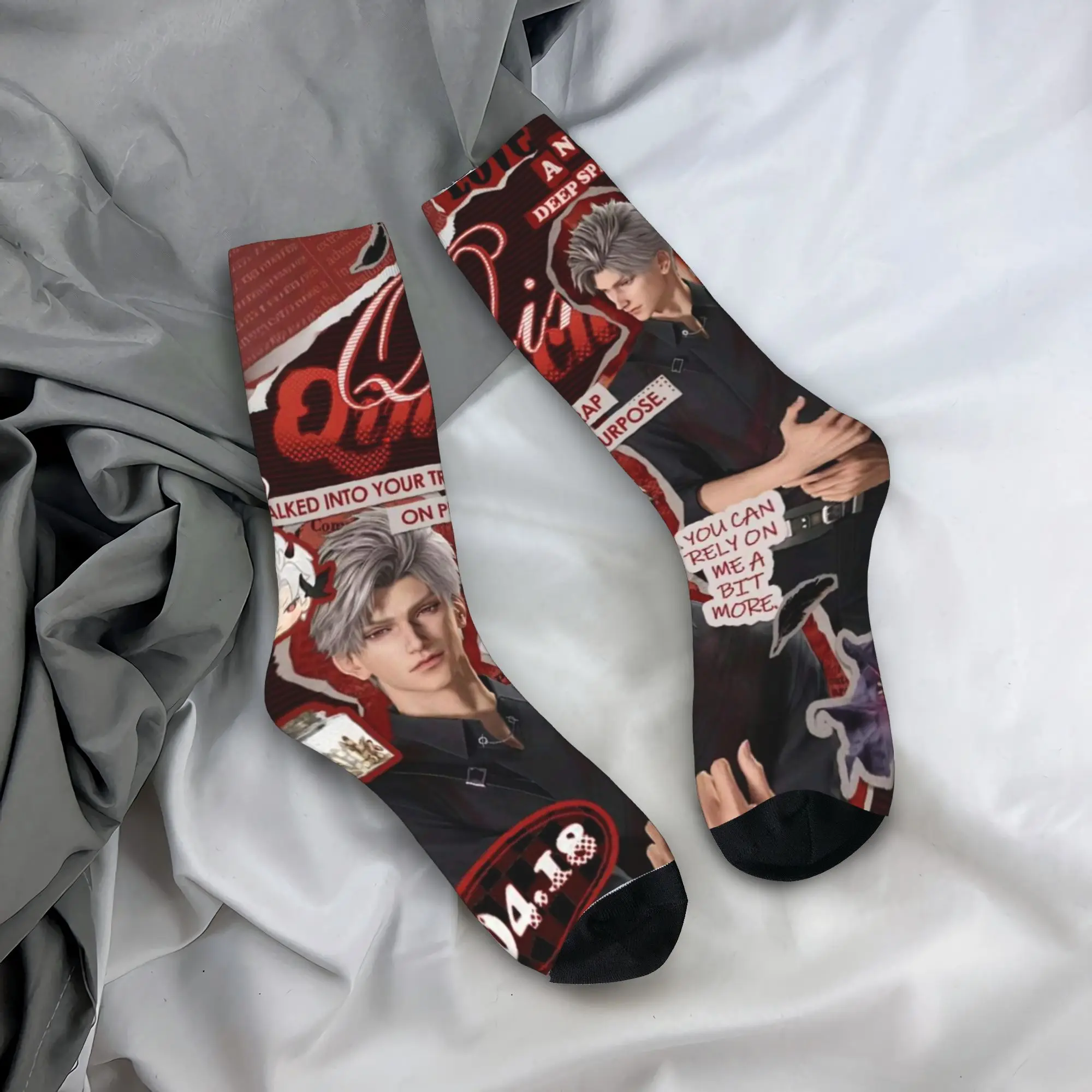 

Мужские носки Zayne Sylus Xavier Caleb Rafayel Love And Deepspace, зимние качественные носки, противоскользящие носки для скалолазания на заказ