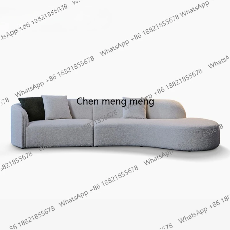 

curved sofa modern minimalist living room large apartment concubine light luxuryinsWind shaped corner fabric sofa