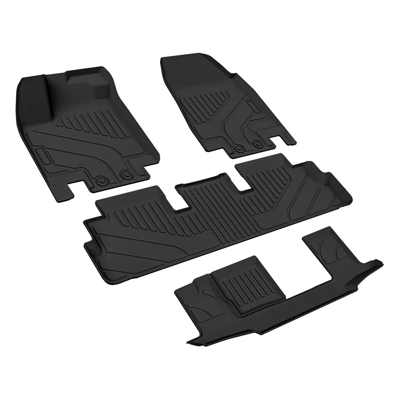 Floor Mats for  nissan pathfinder 8 seater All Weather Trunk Floor Mat Waterproof Non-Slip Cargo Liners Left Right Rubber