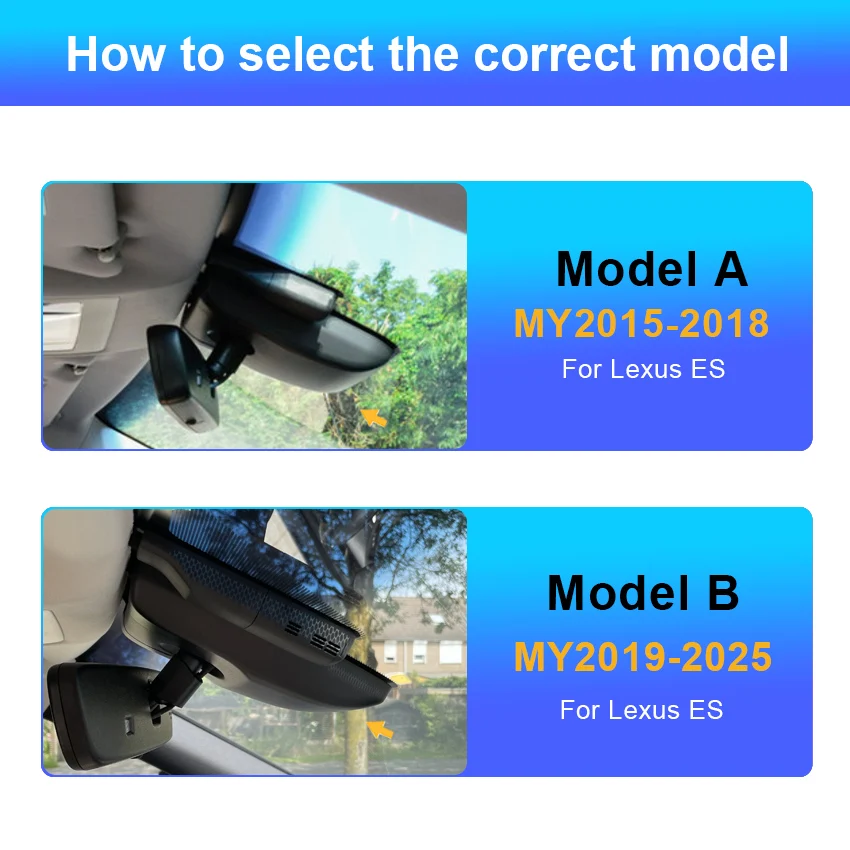 New! Plug and Play Car DVR 4K Dash Cam Front and Rear Camera For Lexus ES ES350 ES240 ES300 ES330 ES250 ES300H 2015-2026 Dashcam