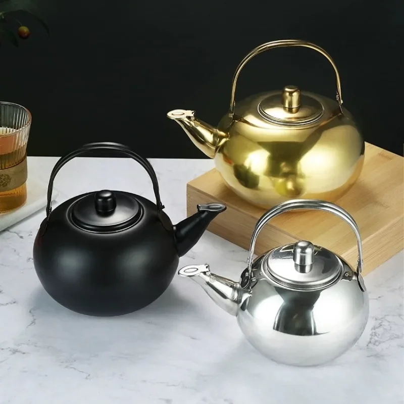 Stainless Steel Teapot Thickened Large-capacity Kettle Boil Tea Make Tea Restaurant Hotel Home Camping Kettle