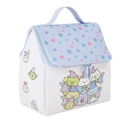 Cute Sumikko Gurashi Makeup Bag Organizer Box Anime House Shape Kawaii Storage Box Leather Cosmetic Bag Vanity Beauty Case