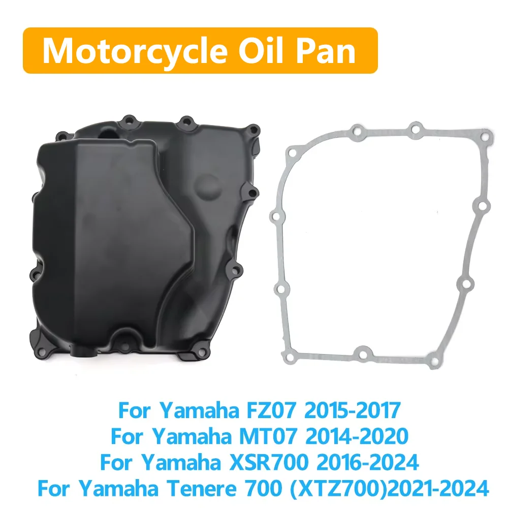 

For Yamaha MT07 FZ07 XSR700 Tenere 700 YZF-R7 2014 2015 2016 17-25 Motorcycle Aluminum Engine Oil Pan