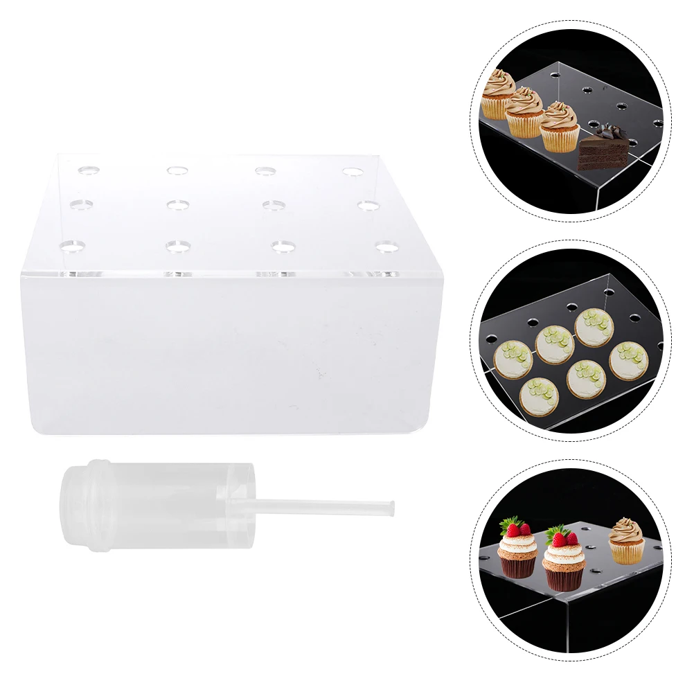 Plastic Cake Push Tube Rack Container Storage Display Stand Bracket Dessert Snacks Fruit Ice Cream Layer Cream Cake