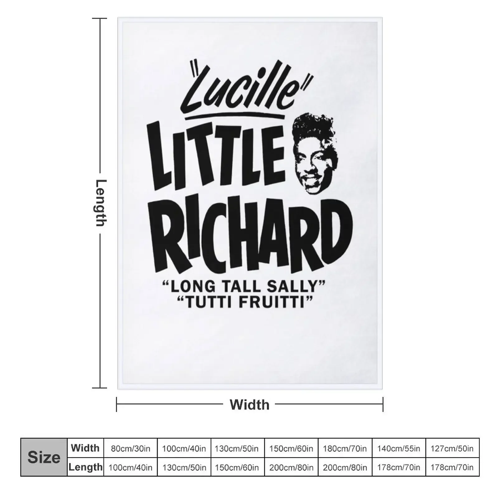 Little Richard Lucille. Throw Blanket warm for winter funny gift Blankets