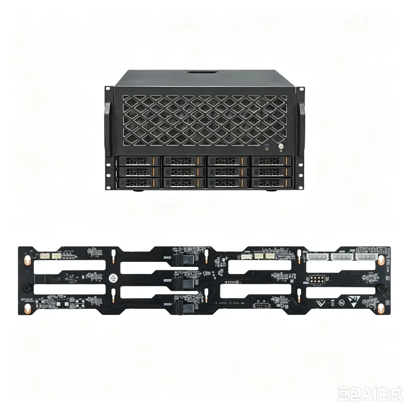 12 Bay Hot Swap Server Chassis, Support ATX Motherboard NAS Storage Case for Network Data Industrial PC Control