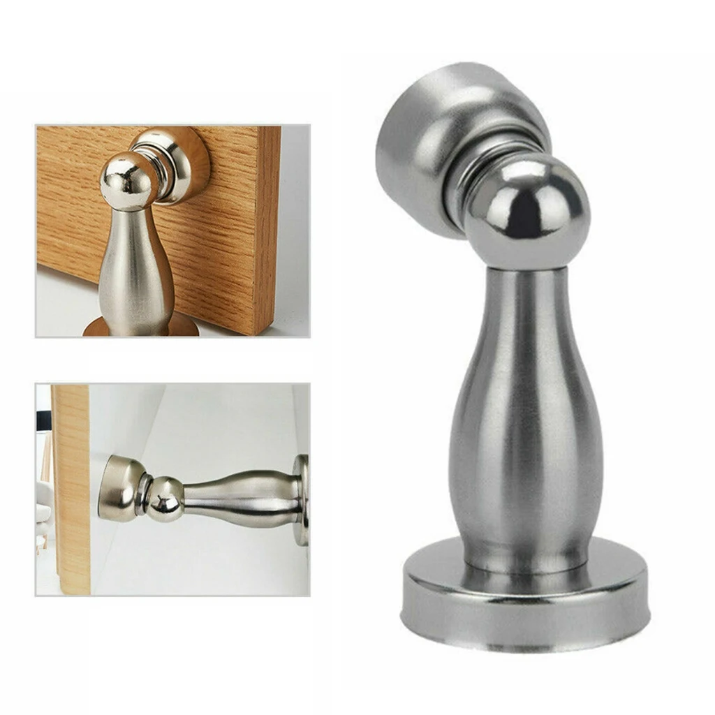 

1 pc Upgrate Magnetic Door Stopper Holder Free-punch Door Stop Steal Stainless 8.1cm Anti Collision Windproof Household