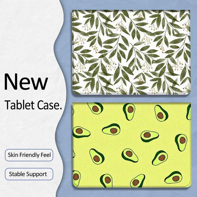

Leaf Avocado Cartoon Art For Samsung Galaxy Tab A7 A A8 A9 A11 S6 S11 10.1 10.4 10.5 Inch Lite PLus Soft Tablet Case Gift