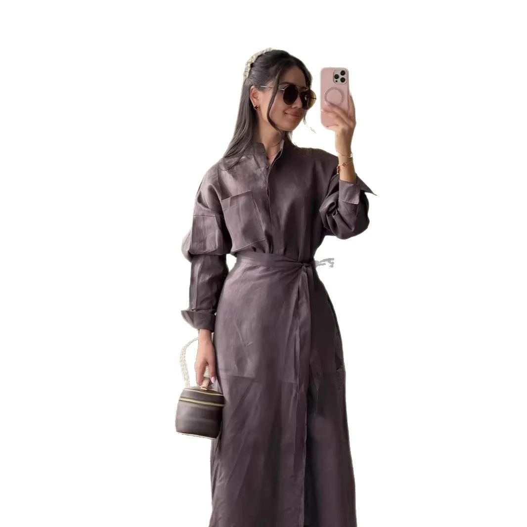 

SuperAen 2026 New Comfortable Commuting Cotton and Linen Shirt and Trousers Three-piece Set Women's Clothing
