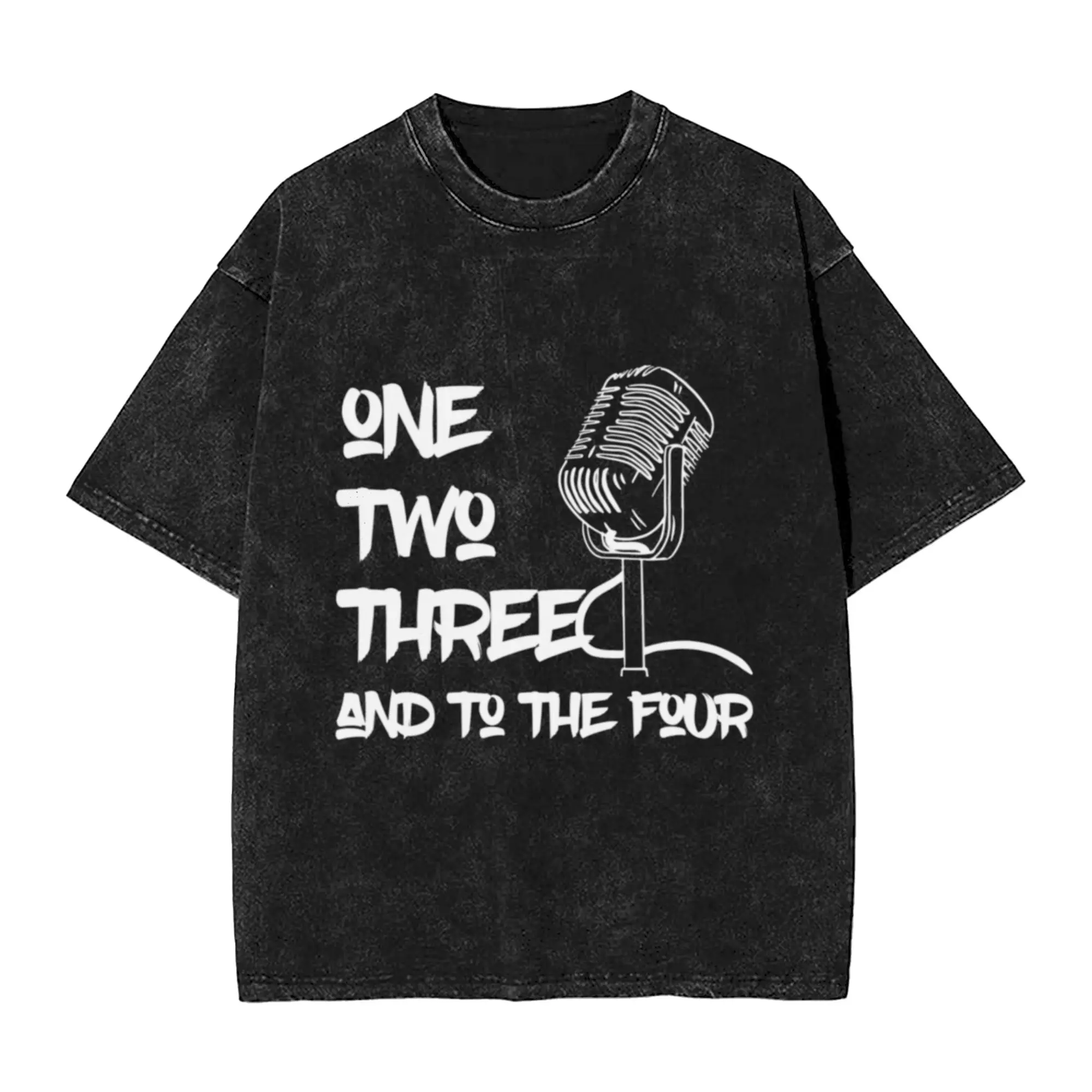 One  Two  Three  And To The Four Classic Chic A Vintage Oversized Cotton Unisex T-Shirts