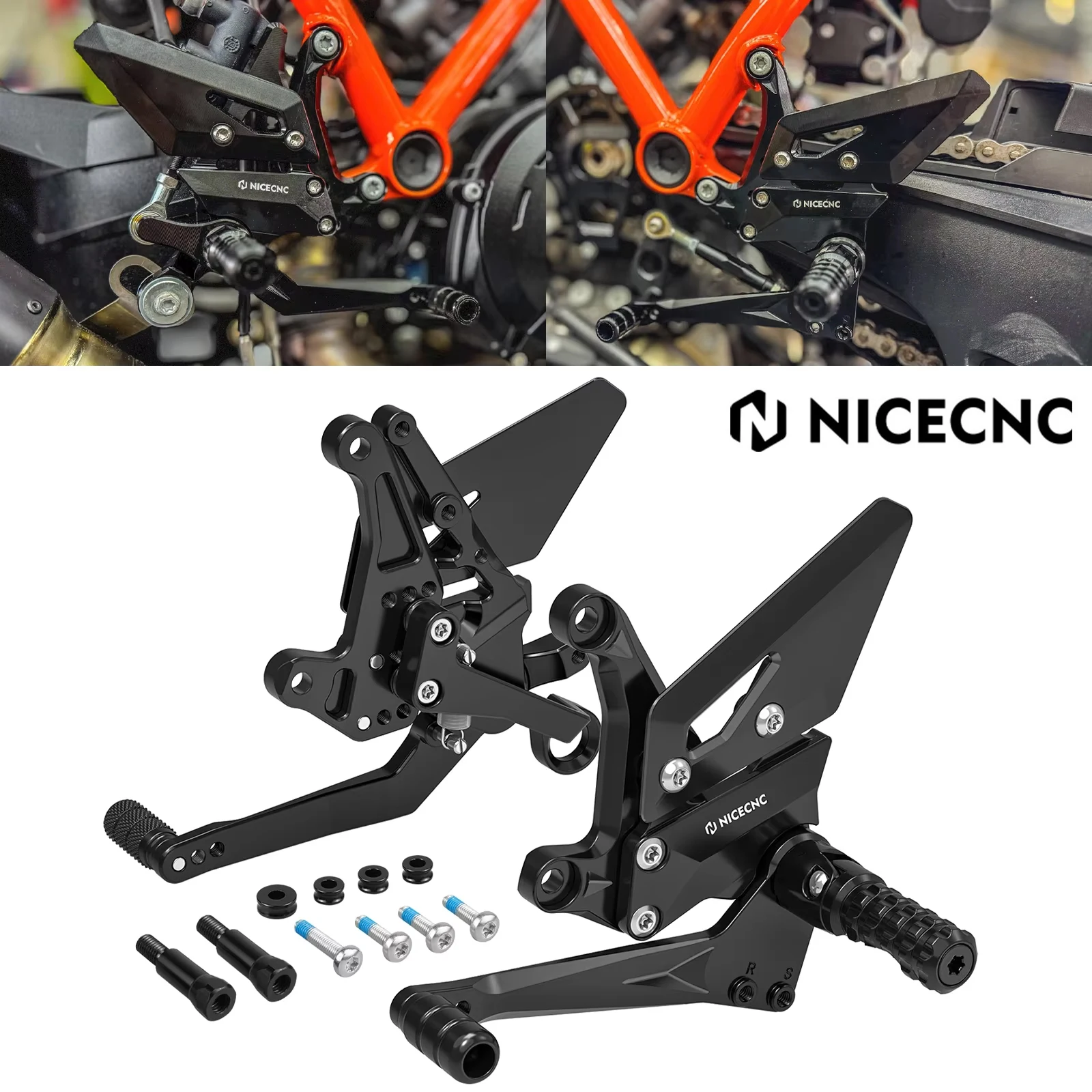 

For KTM 1290/1390 Super Duke R Motorcycle Rearset Foot Peg Kit For 1290 Super Duke R 2020–2024 R EVO 1390 Super Duke R 2024–2025