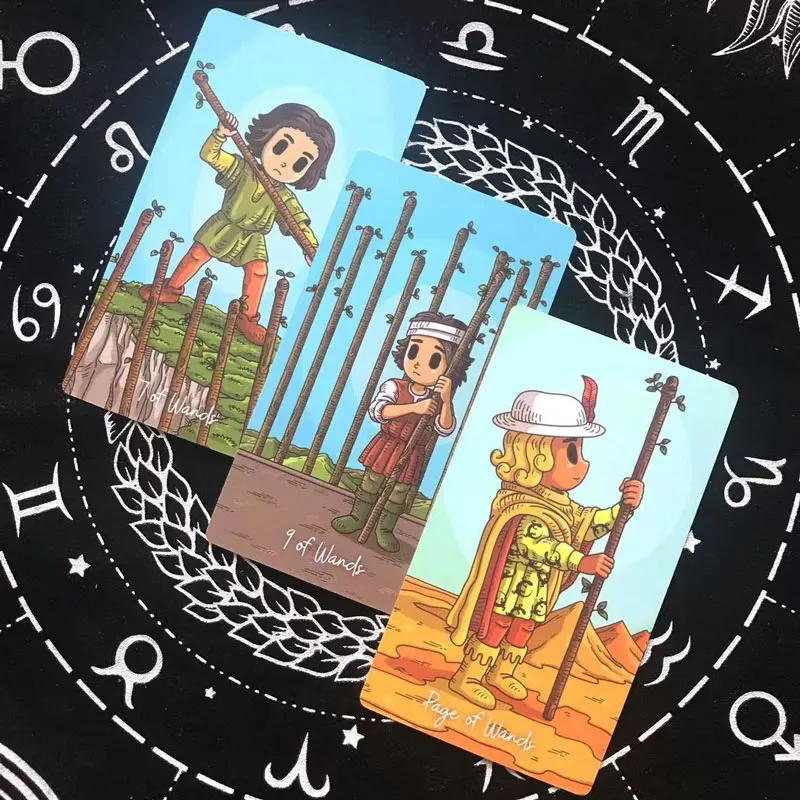 Tiny Tarot Smith Tarot Card, Leisure Games Card, Guia de Brochura, Entretenimento Familiar, Venda Quente, 12*7cm