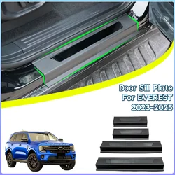 For Ford Ranger T9 2023 For Everest 2023 Door Sill Scuff Plate Welcome Pedal Car Door Trim Protector Trim Strip