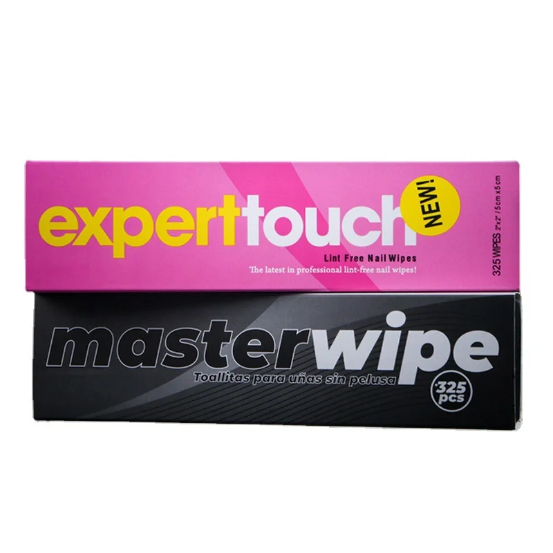 Lingettes noires en coton non pelucheux pour dissolvant de vernis à ongles, outil de manucure, 1 pièce, 325 pièces