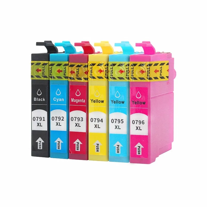 Для Epson T0791 T0792 T0793 T0794 T0795 T0796 Совместимый картридж со стилусом Фото 1400 PX700W PX800FW P50 принтер