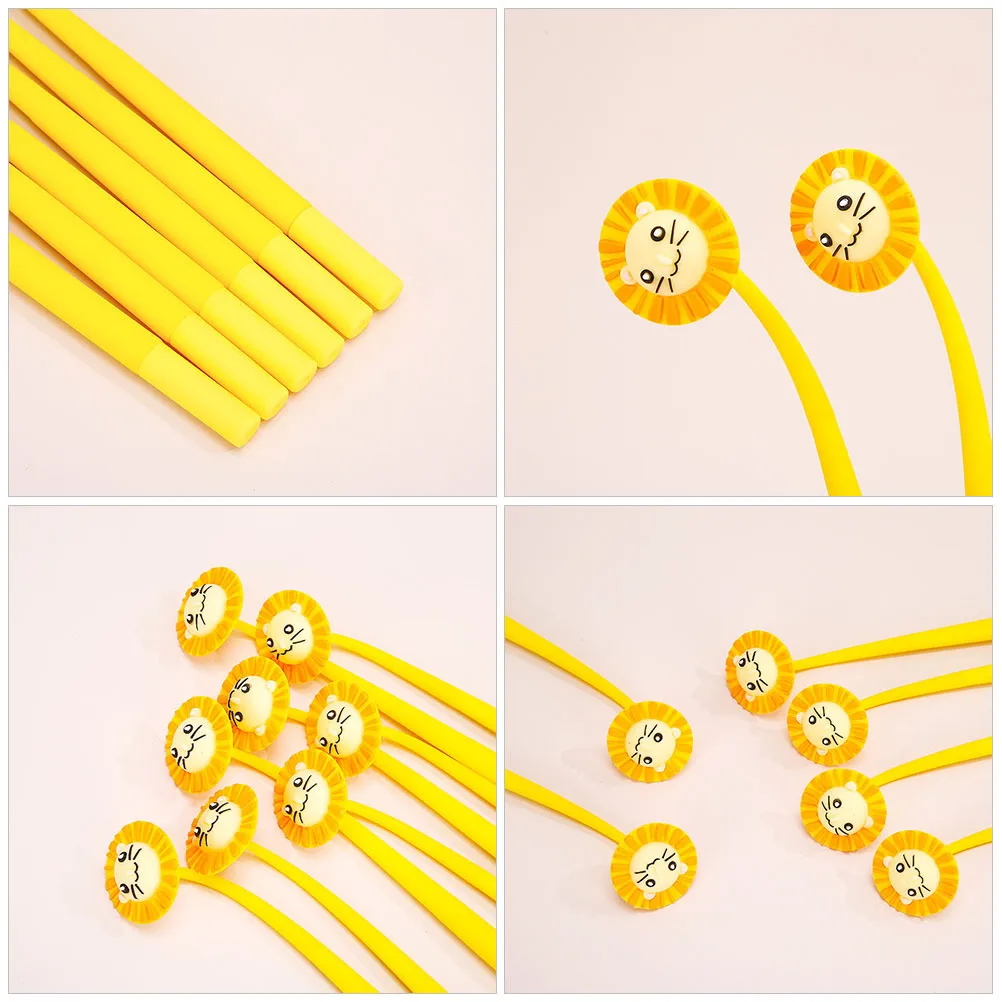 

10 Pcs Stationery Pen Pens Cute Novelty Cartoon Lion Sign Office Product Fountain