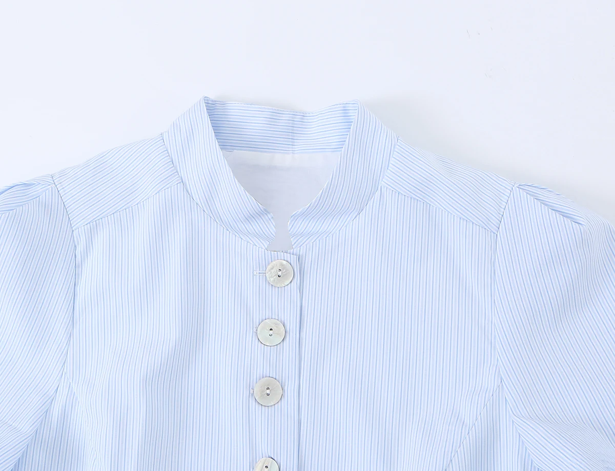 Damen Schickes Freizeit-Slim-Fit Kurzarm-Hemd KONDALA 2026 Sommer Trendiges Einreihiges Oberteil Weibliche High-Street Pendler-Hemden Top – Detail 18