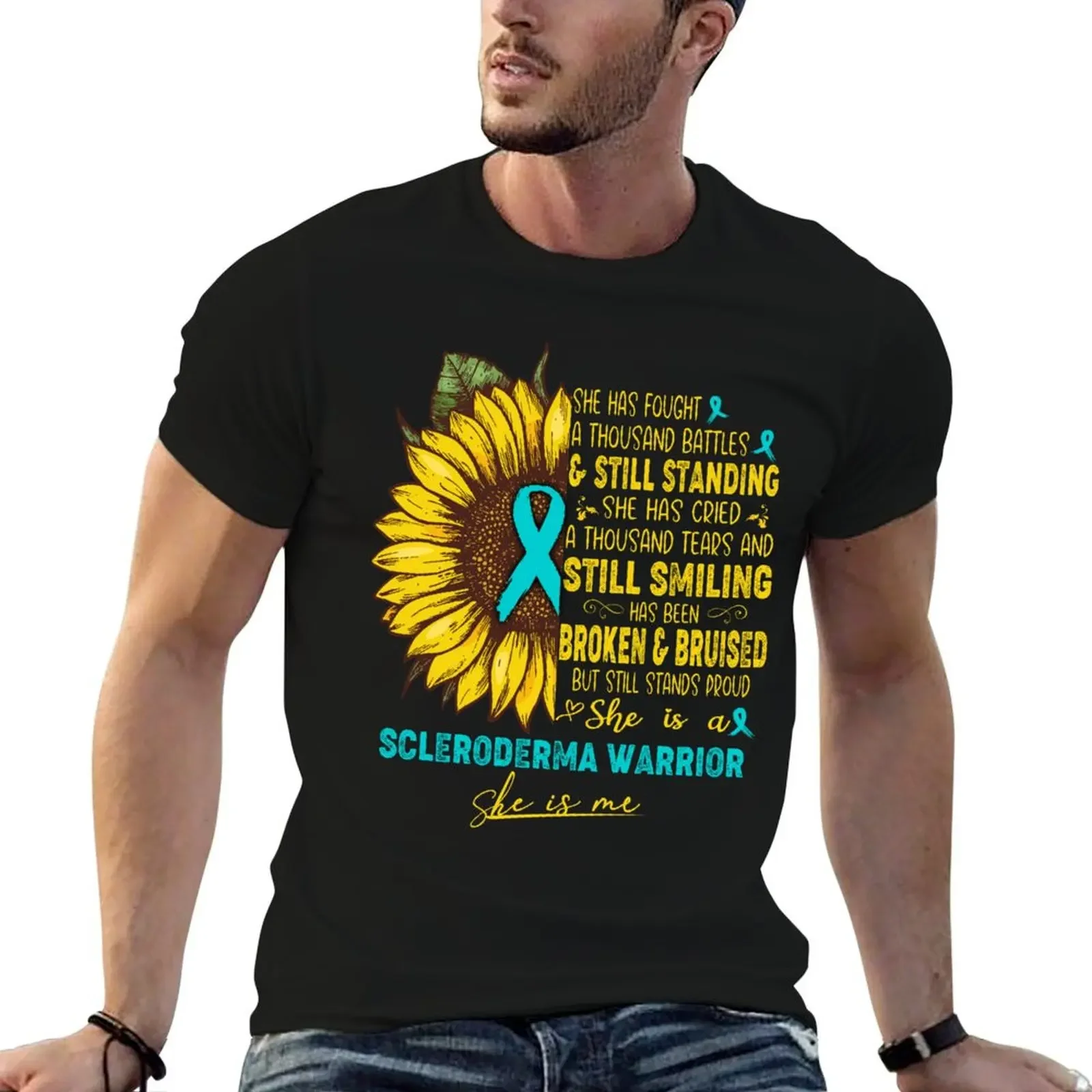 

Scleroderma Awareness - She is A Scleroderma Warrior SHE IS ME T-Shirt cute tops anime stuff men t shirts