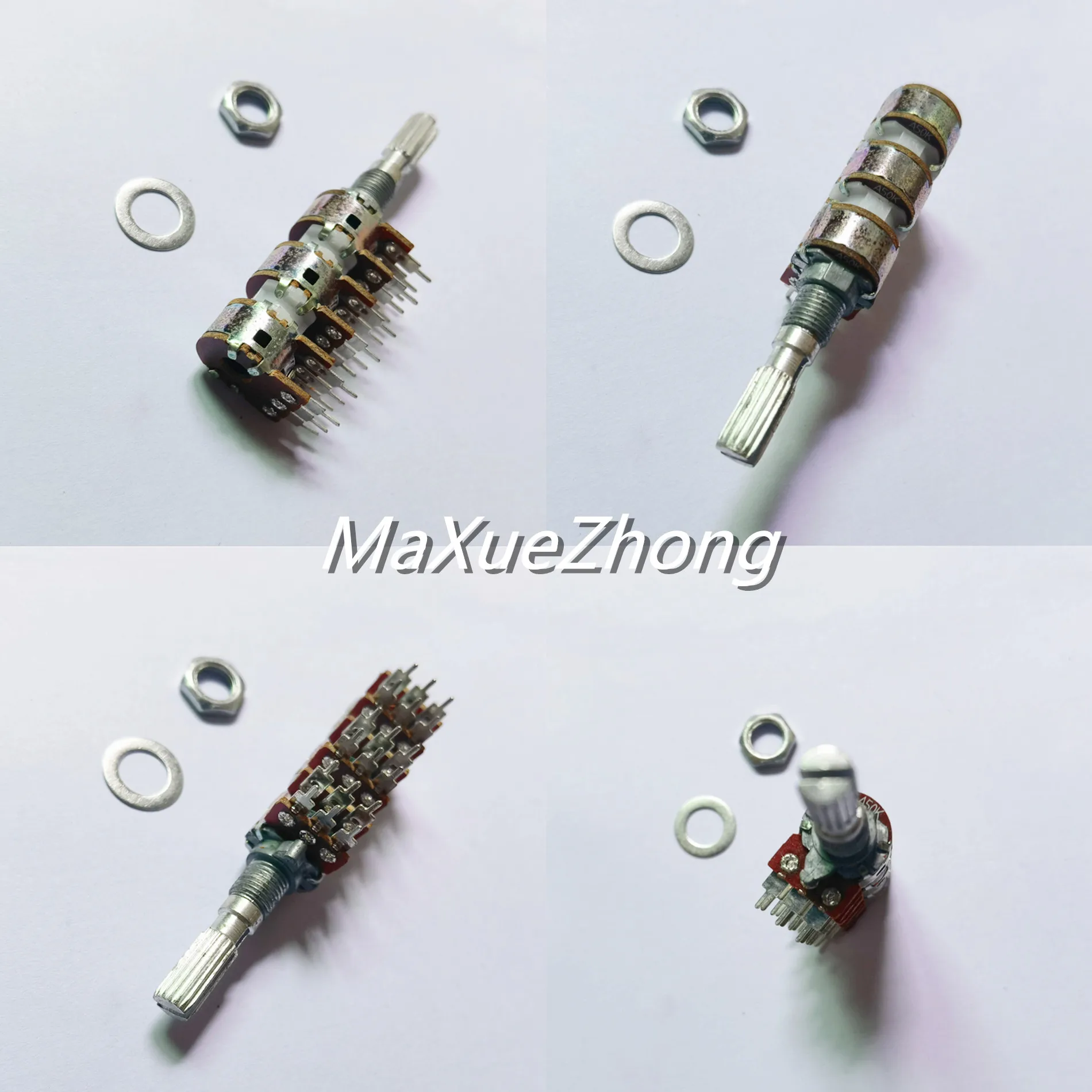 Original new 100% 12 Type 6-link potentiometer A50K*6 B50K*6 axis length 20MM multi-channel power discharge potentiometer SWITCH