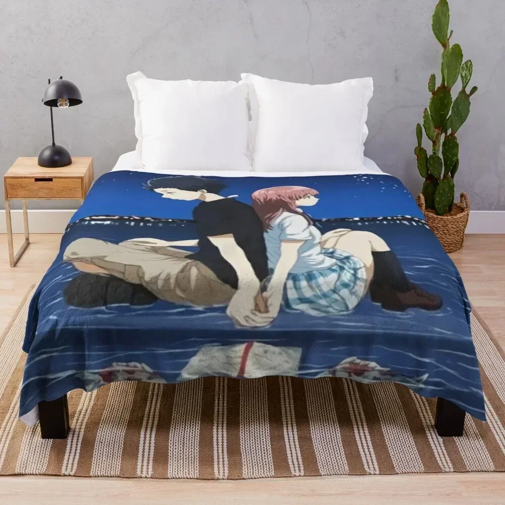 

A Silent Voice Ishida Shouya and Nishimiya Shouko Throw Blanket Warm Throw Blanket Gift for Anniversary