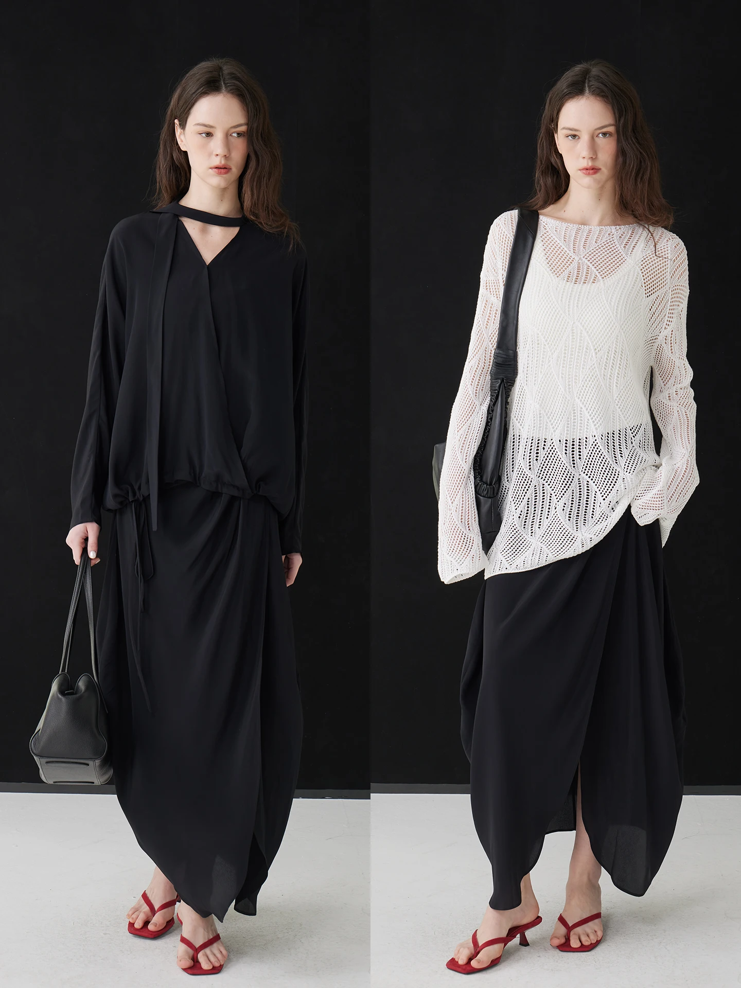 

Новое поступление: Женское асимметричное длинное платье 3ONE с V-образным вырезом, длинными рукавами, свободного кроя, для весны-лета, в минималистичном стиле, премиум-класса.