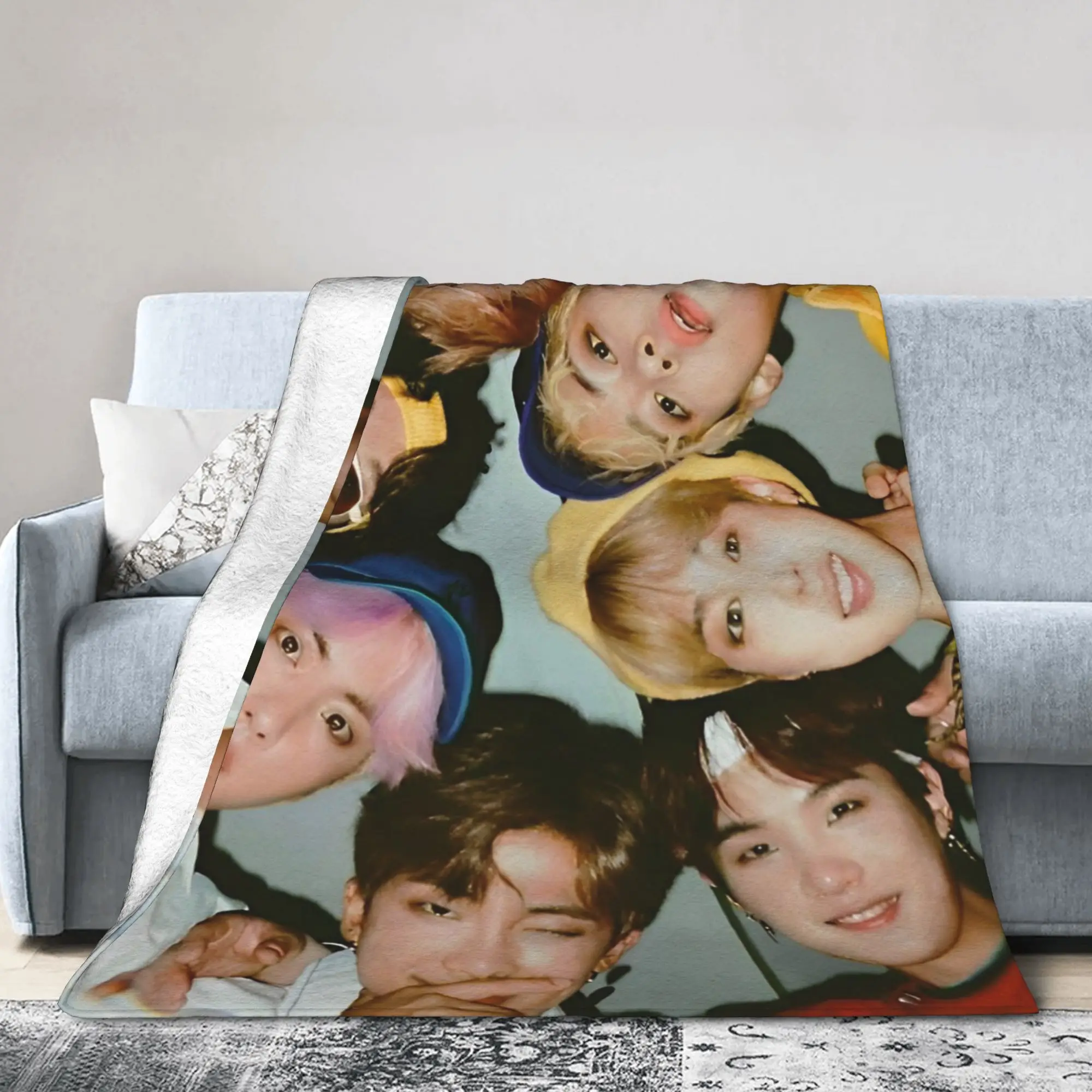 Kpop Music Band Flannel Blanket Custom hopes Throw Blankets for  Sofa Bedding Lounge Quilt