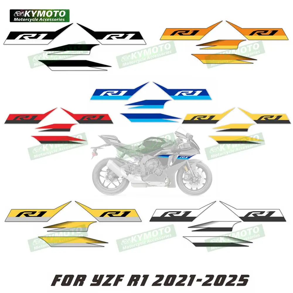 For YZF R1-21 R1M 21 R1 2021 2022 2023 2024 2025 Motorcycle Accessories Sticker Racing Body Fairing Reflective Decal Decoration