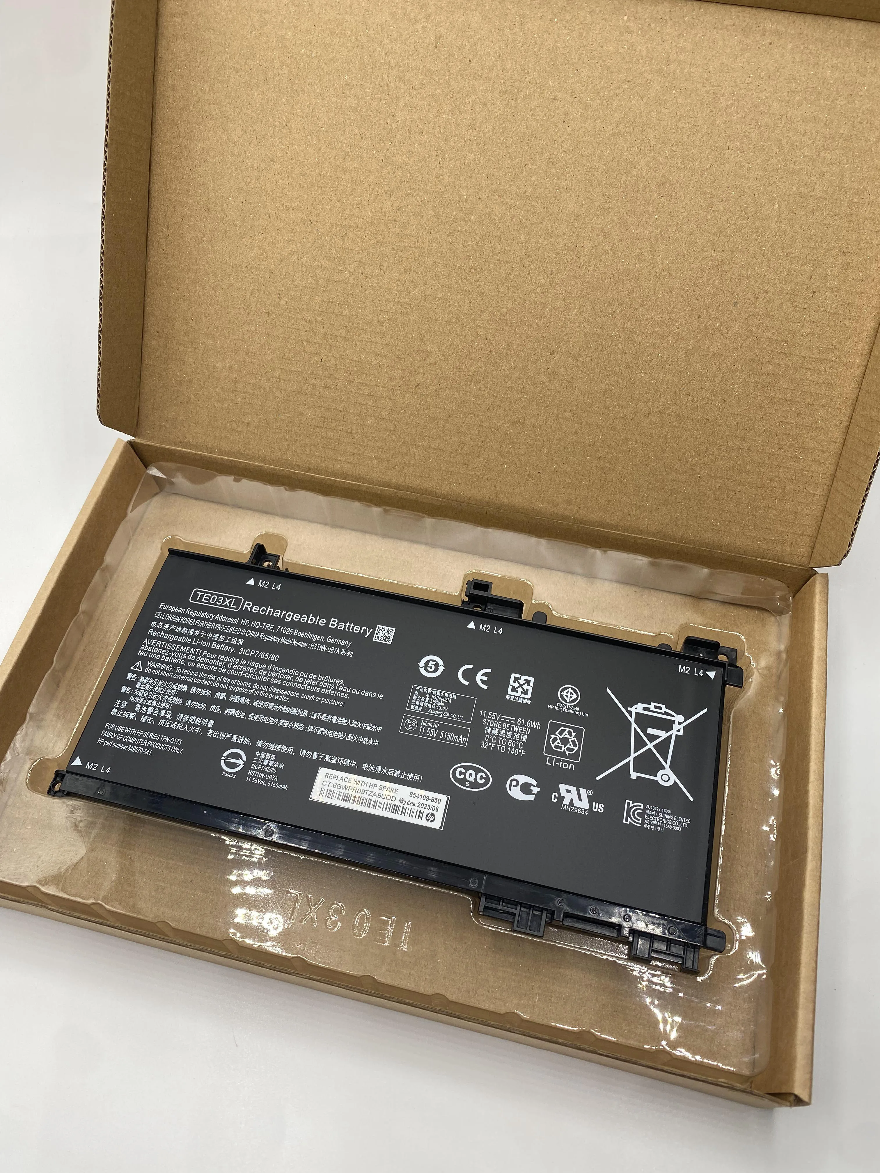 Imagem -06 - Bateria Original do Portátil Te03xl para hp Omen 15-bc011tx 15-bc012tx 15-bc013tx 15-ax015tx Ax017tx Tpn173 Qhstnn-ub7a 849910850