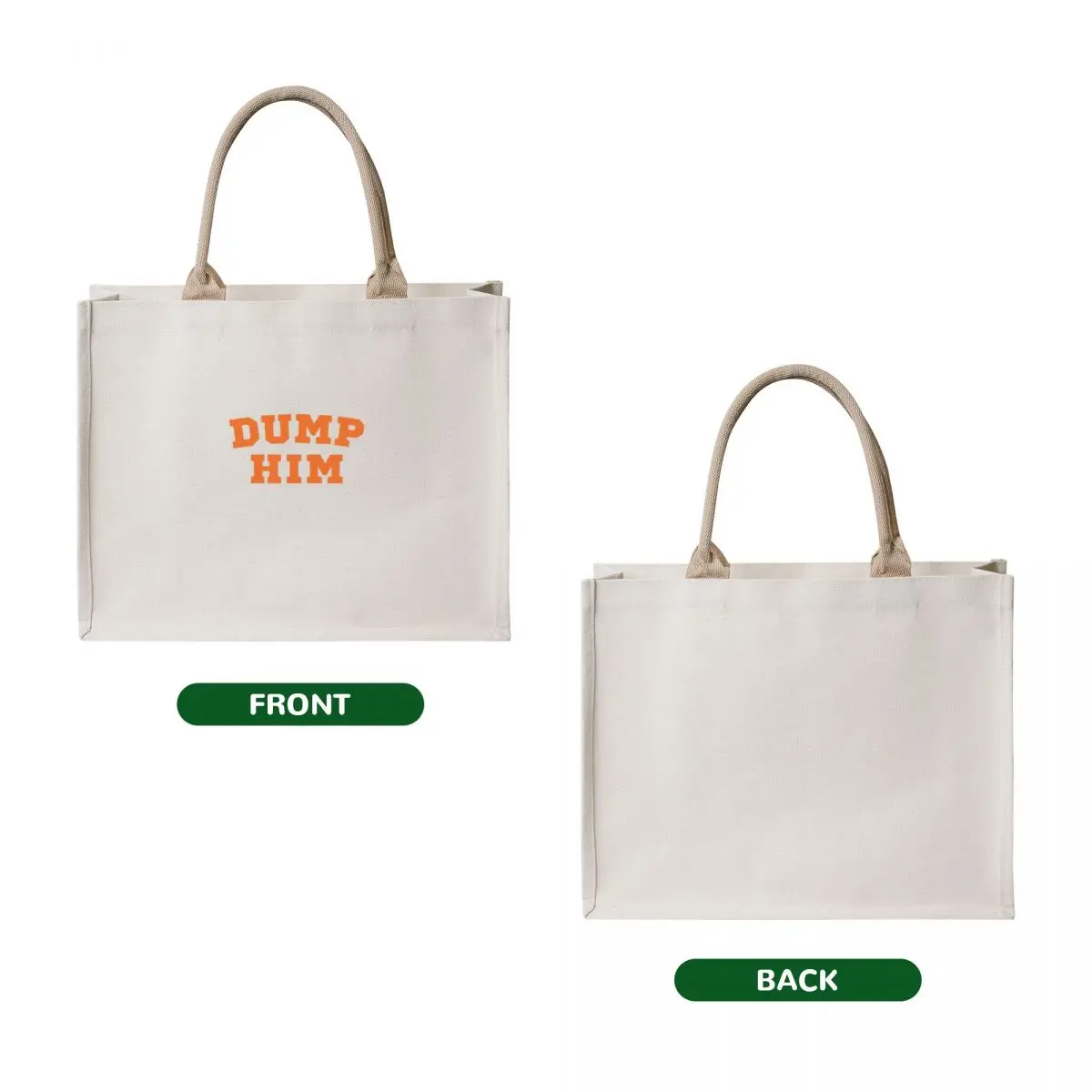 DUMP HIM Tote Bag tote bags men Eco bag foldable reusable bag
