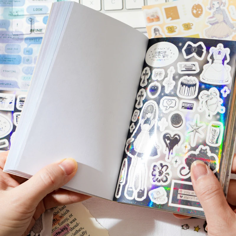 Mr. Paper 1Style 60Sheets/book Spring and Wishes Series Sticker Book DIY Handbook Scrapbook Photo Frame Envelope Decoration