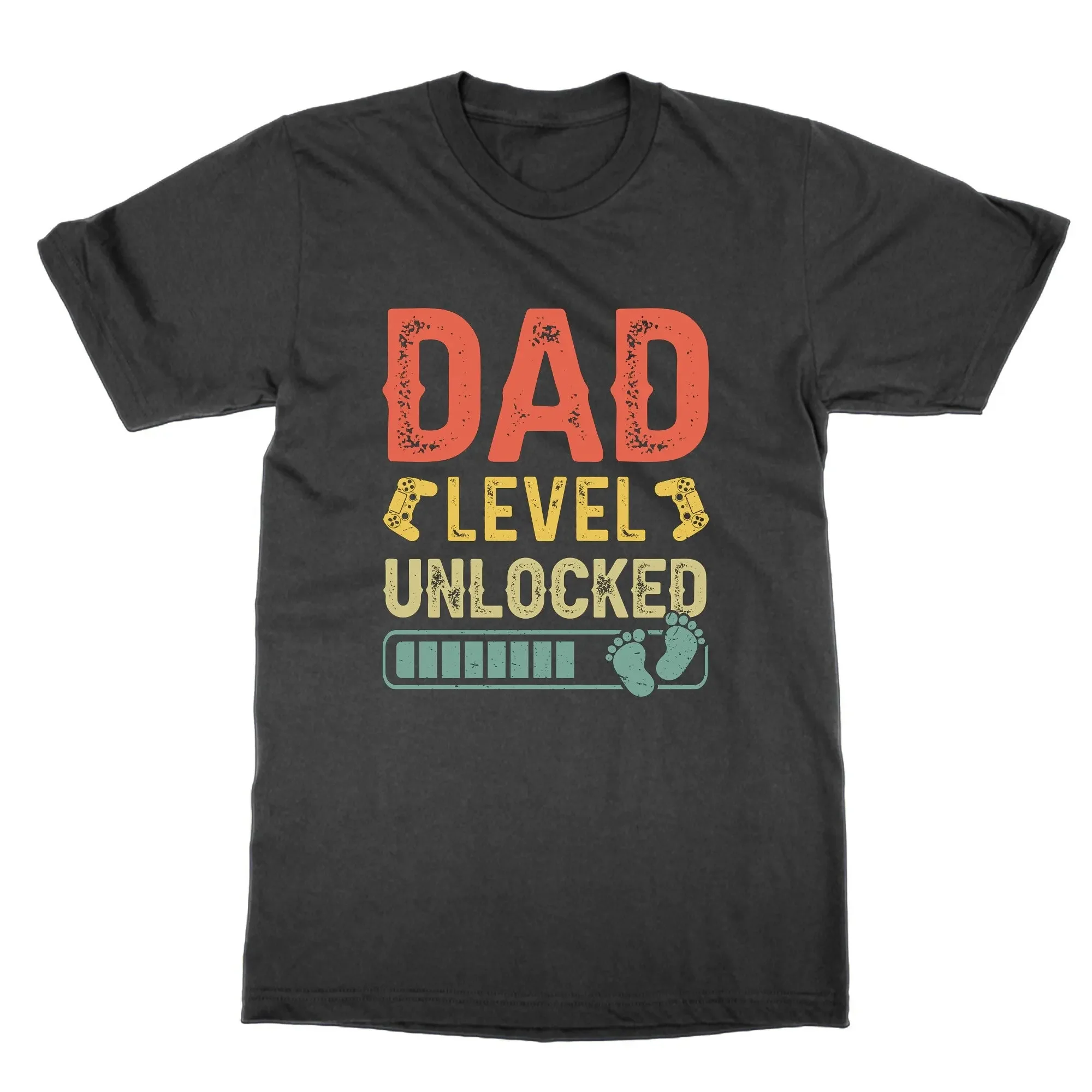 

Dad Level Unlocked T Shirt new gift baby present pregnancy funny top