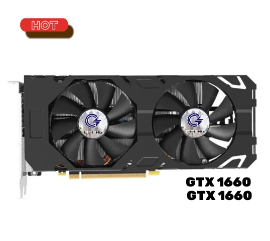 Placa gráfica de vídeo para jogos para computador desktop, C Cooling, GTX 1660 Ti, 6GB, GPU, GTX1660 Ti, 6G