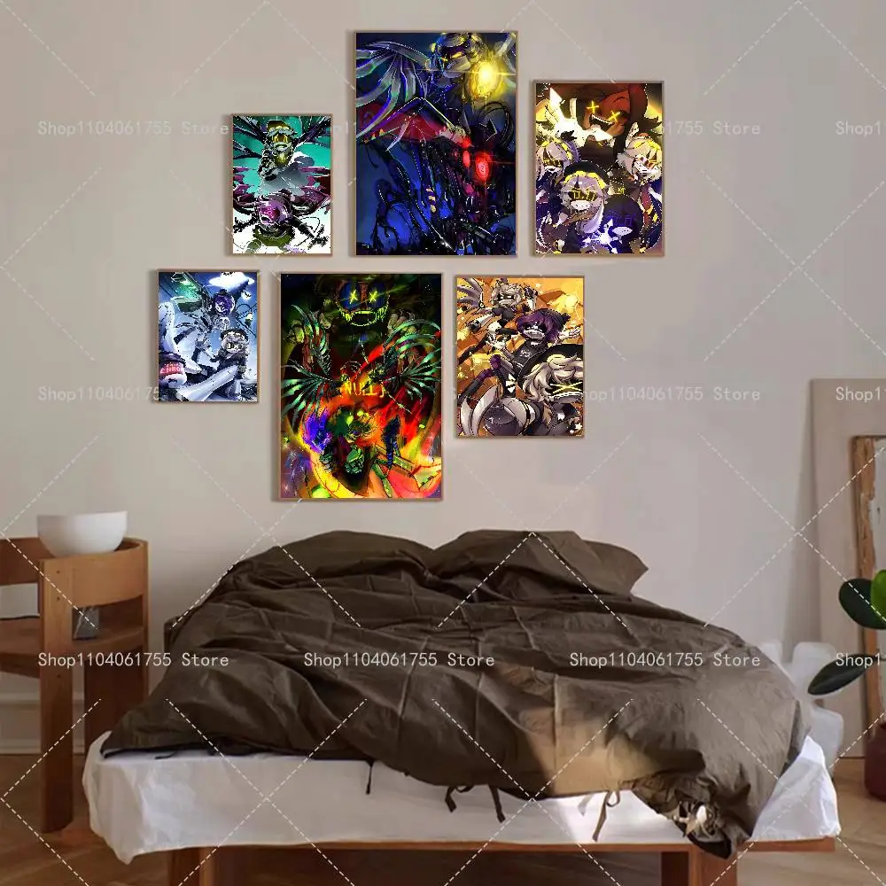 M-Murder Cartoon D-Drones Poster Self-adhesive Art Waterproof Paper Sticker Coffee House Bar Room Wall Decor