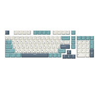 RK ROYAL KLUDGE  English Russian PBT Colorblock Keycaps 98 Keys PBT Material Sublimation Suitable for Mechanical Gaming Keyboard