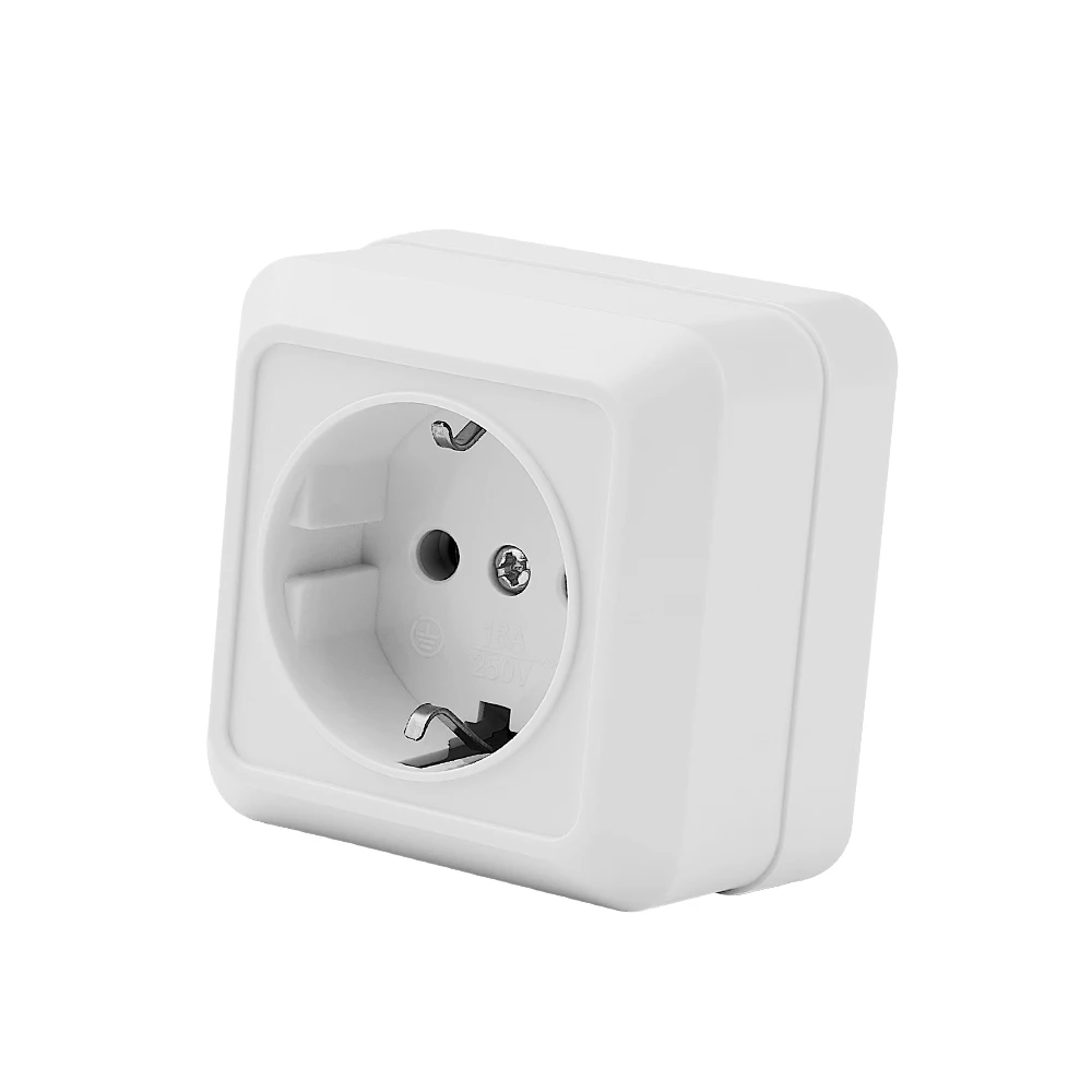 White Button Light Switch Wall Mounted