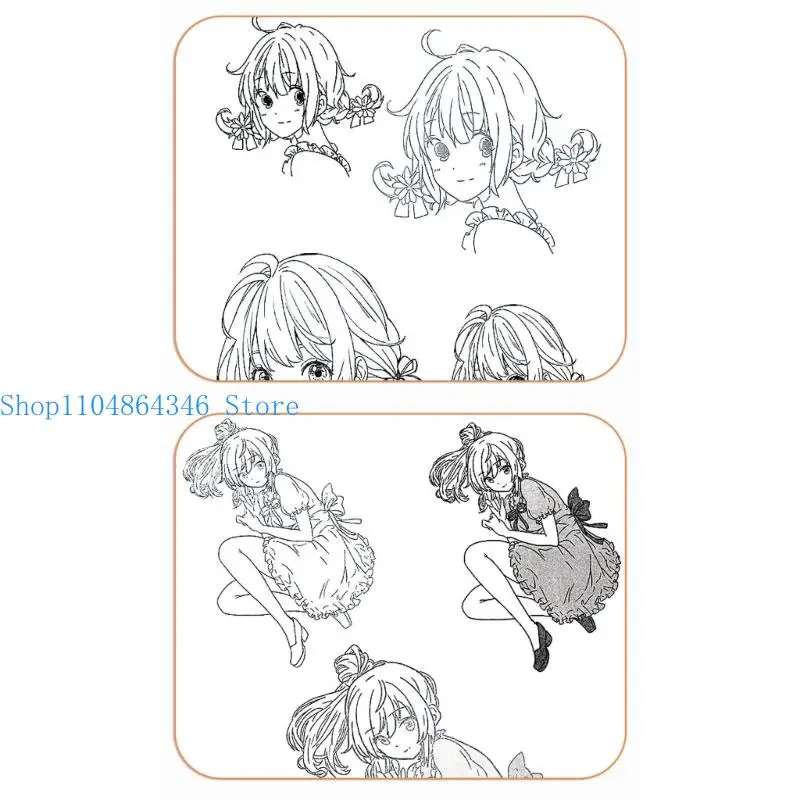5asd Portable Animes Character Line With Recycled Paper For Sketching And Mangas Practice