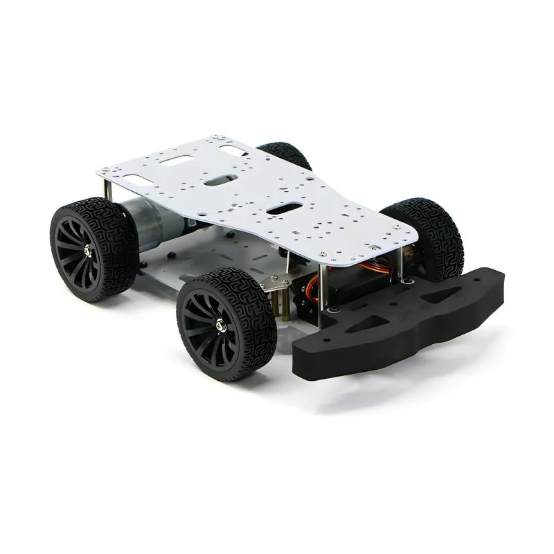 Metalowy podwozie Ackerman 4WD do pojazdów bezzałogowych, precyzyjny silnik z enkoderem GMR do Arduino STM32, programowalny robot DIY.