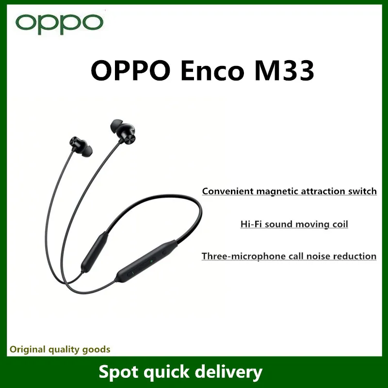 Original New OPPO Enco M33 Wirelesss Earphone 45dB Noise Cancelling Sports Wireless Heahphone 28 Hours Battery Life IP55