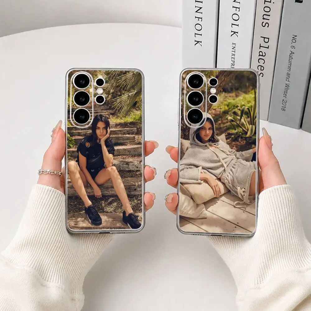 celebrity K-Kendall Jenner-r Phone Case For Samsung S25,S24,S21,S22,S23,S30,Ultra,S20,Plus,Fe,Lite Transparent Cover