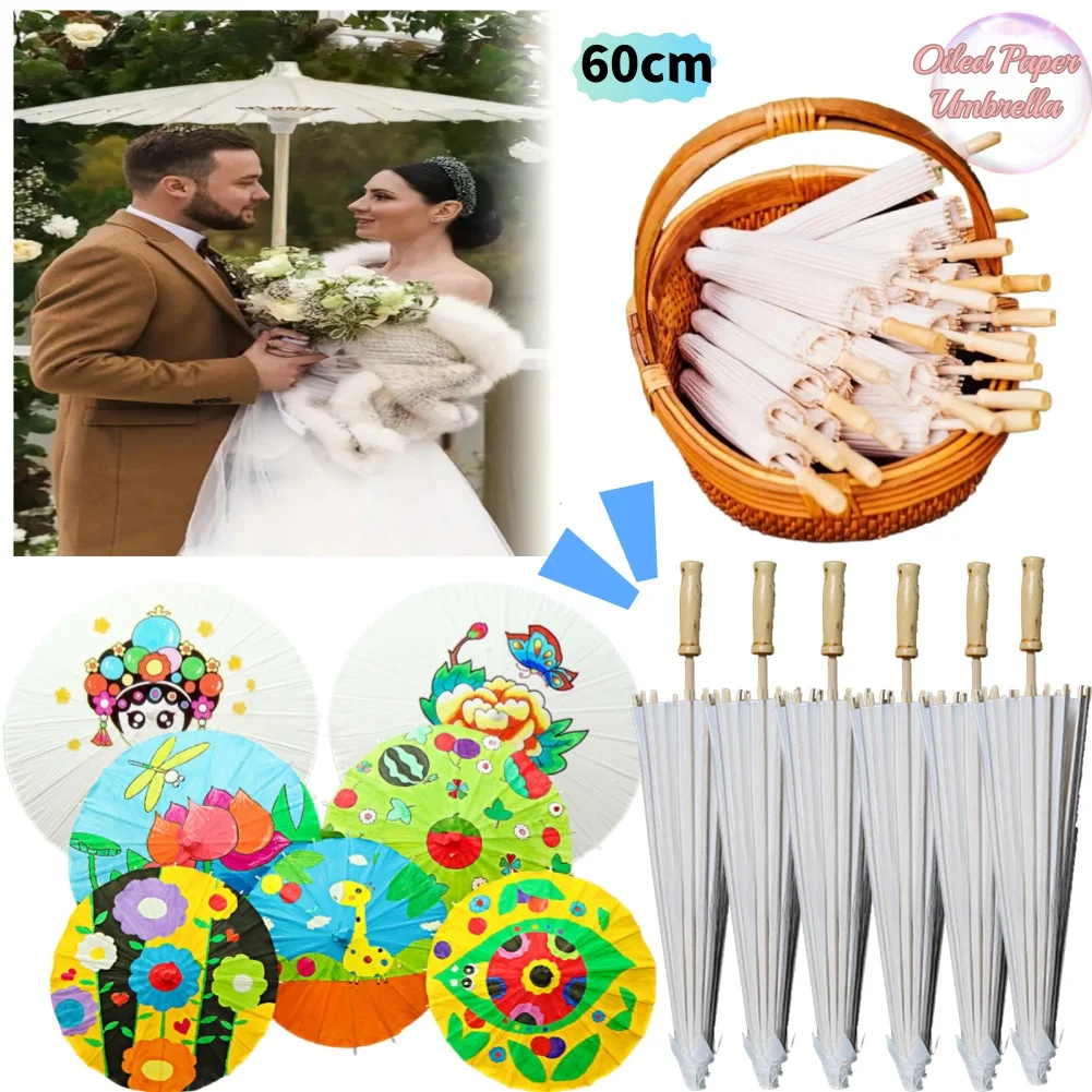 

1-20 шт. бумажный зонтик, свадебный бумажный зонтик для вечеринки, 60 см, белые зонтики для свадебного душа, центральные предметы, реквизит для фотосессии